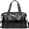 Travel Duffel Bag Waterproof Leather Weekend Bag Overnight Handbag shoulder bag B138