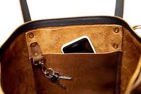 Leather Tote Bag for Women With Inner Pocket